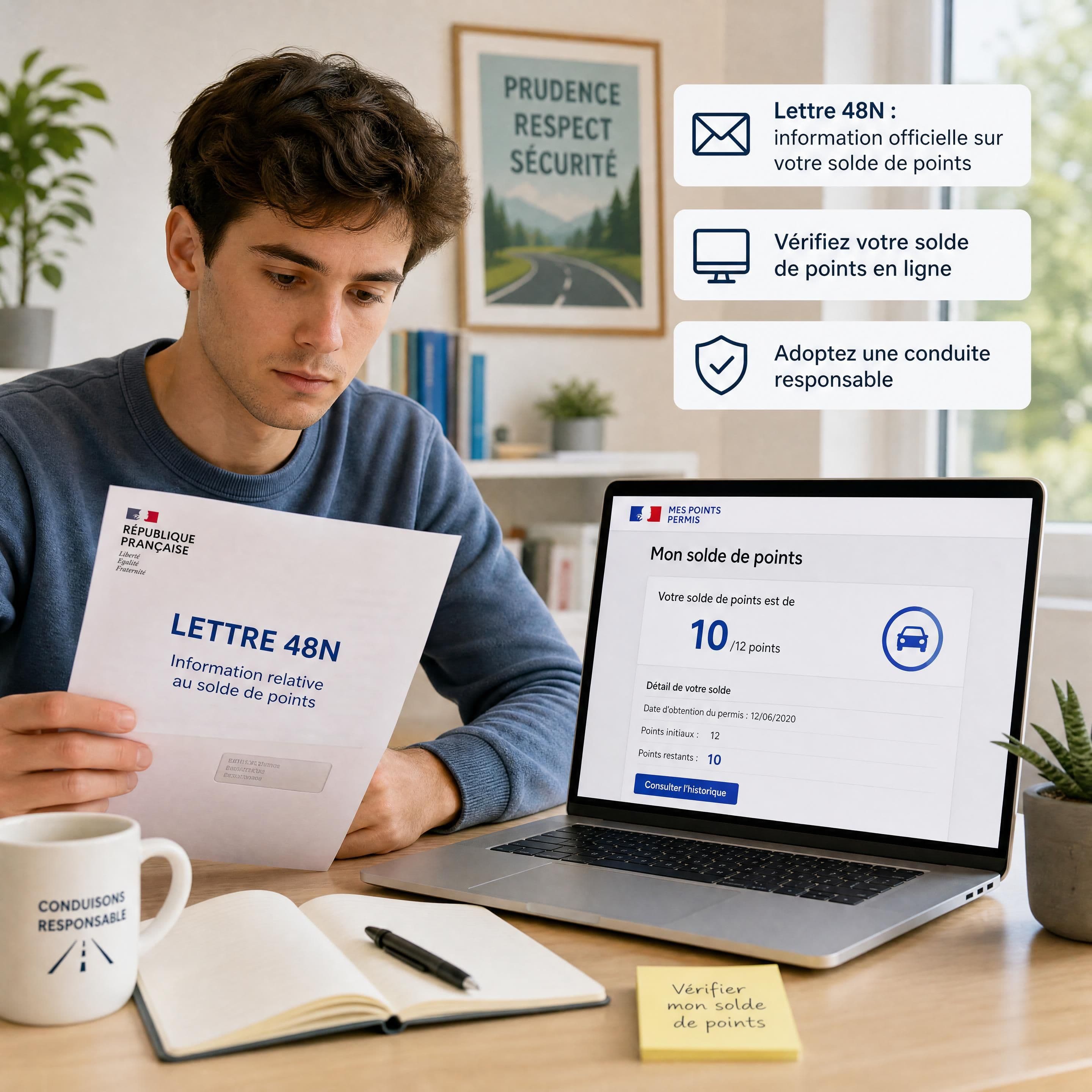 Stage obligatoire permis probatoire : quand s’inscrire après avoir reçu la lettre 48N ?